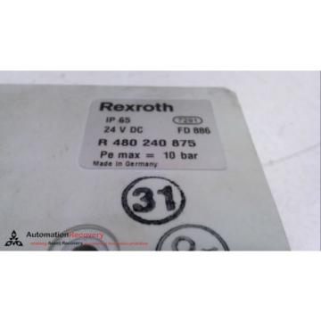 REXROTH R 480 240 875, PNEUMATIC MANIFOLD END BLOCK, 24 VDC, 10 BAR #231335