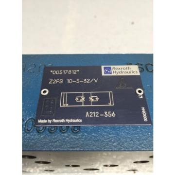 Rexroth Z2FS 10-5-32/V Throttle Check Valve A212-356 (B49)
