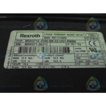 REXROTH MSK071E-0300-NN-S2-UG1-RNNN SERVO MOTOR *NEW NO BOX*