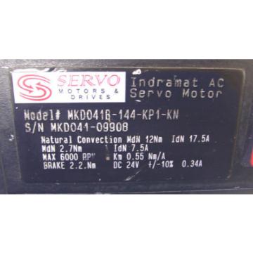 INDRAMAT REXROTH   AC SERVO MOTOR  MKD041B-144-KP1-KN    60 Day Warranty!