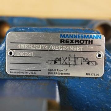 Rexroth 4WEH22J74/6EG24N9ET, #ZDR6DP2-43/75YM/12, #4WE6J60/EG24N9K4 Assembly.