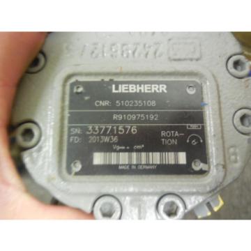 NEW LIEBHERR REXROTH HYDRAULIC MOTOR R910975192 # 510235108