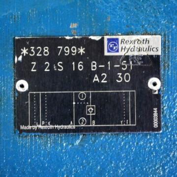 Rexroth Z2S16-B1-51-A2-30 Hydraulic Check Valve. *328-799* - USED