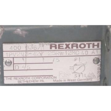 NEW REXROTH 1PV2V3-42/25RW12MC40A1 HYDRAULIC PUMP