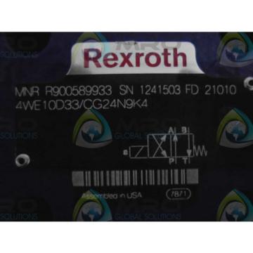 REXROTH 4WE10D33/CG24N9K4 CONTROL VALVE DIRECTIONAL HYDRAULIC *NEW NO BOX*