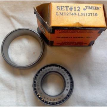  LM12749/LM12710 Tapered Roller Bearing Cone &amp; Cup Set #12 FREE SHIPPING