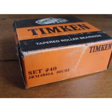  Tapered Roller Bearings  w/ Box SET# 40  JRM40-40A 90U02 USA