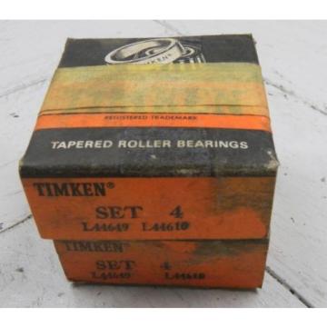 Lot of 2 Boxes of Timkin Tapered Roller Bearing Sets L44649 L44610 Set 4