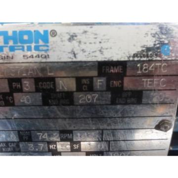 MARATHON MOTOR VL 184TTFL7371AN L TFL REXROTH PUMP AA10VS045DR/30R PV020 SS1S