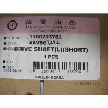 1100203782 Doosan/Daewoo A8V86 Rexroth Pump Left Drive Shaft HD400 HD450 HD500 H