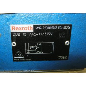 Bosch-Rexroth Pressure Relief Valve ZDB 10 VA2-41/315V (R900409955)