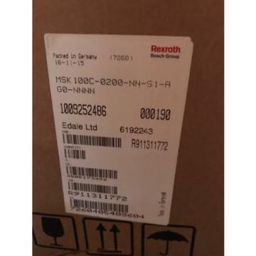 Rexroth BOSCH IndraDyn Synchronous Servo Motor MSK-100C-0200-NN-S1-AG0-NNNN