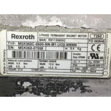 REXROTH 3~PERMANENT-MAGNET-MOTOR &lt;&gt; MSK060C -0600 -NN -M1 -UG0 -NNNN