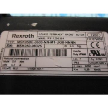 Rexroth Indramat MSK050C-0600-NN-M1-UG0-NNNN Permanent Magnet Motor *New No Box*