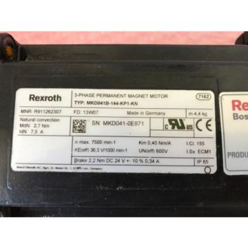 Rexroth Indramat MKD041B-144-KP1-KN AC Servomotor gebraucht gut (Regal 2/2/3)