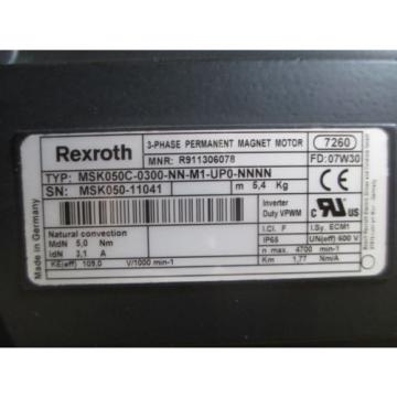 Rexroth MSK050C-0300-NN-M1-UP0-NNNN NEW 3-Phase Permanent Magnet Servo Motor NIB