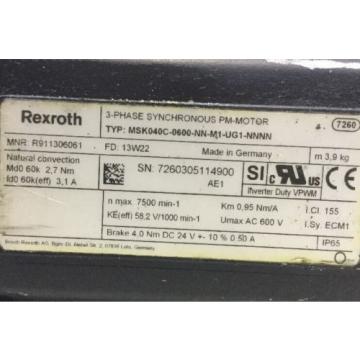 GETRIEBEMOTOR ( SEW+Rexroth ) // SAF37 AQH80/3 + MSK 040C-0600-NN-M1-UG1-NNNN