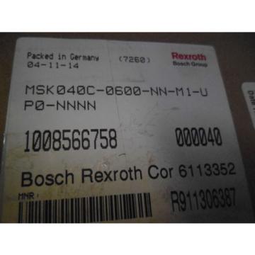 REXROTH MSK040C-0600-NN-M1-UP0-NNNN SERVO MOTOR *NEW IN BOX*