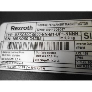 REXROTH MSK060C-0600-NN-M1-UP1-NNNN SERVO MOTOR *NEW IN BOX*