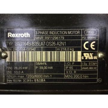 REXROTH  ( 3 - Phase Induction Motor ) 2AD164B-B35LA7-DS26-A2N1