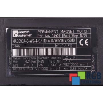 SERVOMOTOR MAC093A-0-WS-4-C/110-A-0/WI518LV/S010 ROD1424.039B/1000 ID28612