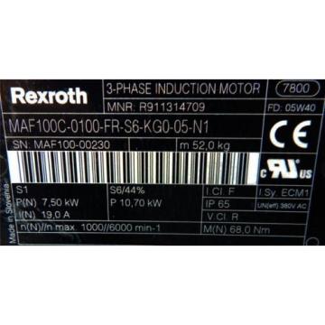 Rexroth 3-Phase Induktions Motor MAF 100C-0100-FR-S6-KGO-05-N1 - used -