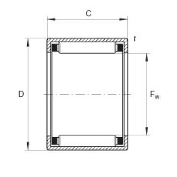 FAG Germany Drawn cup needle roller bearings with open ends - HK1010