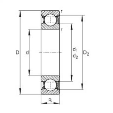 FAG Germany Deep groove ball bearings - 6002-2Z