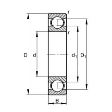 FAG Germany Deep groove ball bearings - 16011