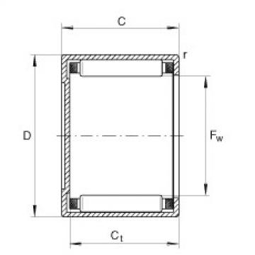 FAG Germany Drawn cup needle roller bearings with closed end - BK1512