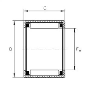 FAG Germany Drawn cup needle roller bearings with open ends - SCE107