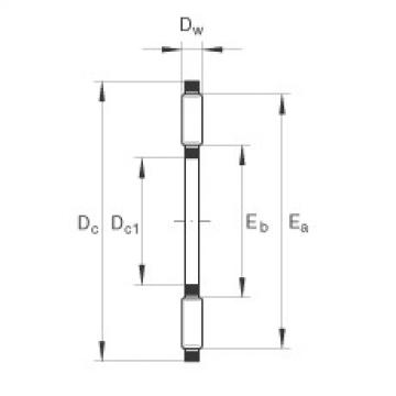 FAG Germany Axial needle roller bearings - TC1828