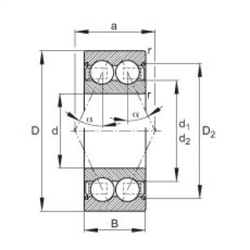 FAG Germany Angular contact ball bearings - 3200-B-2Z-TVH