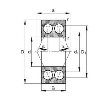 FAG Germany Angular contact ball bearings - 3002-B-TVH