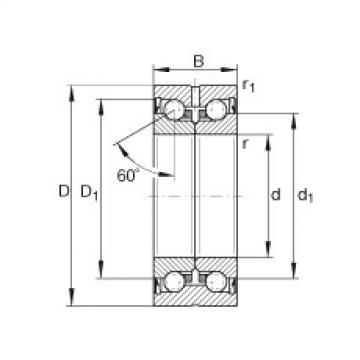 FAG Germany Axial angular contact ball bearings - ZKLN1545-2RS-XL