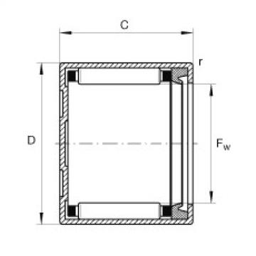 FAG Germany Drawn cup needle roller bearings with closed end - BCE129-P