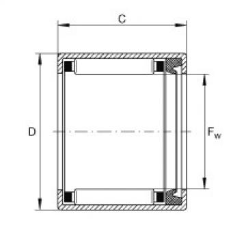 FAG Germany Drawn cup needle roller bearings with open ends - SCE1011-P