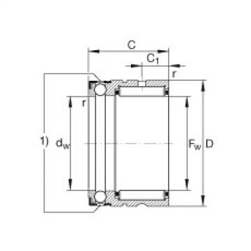 FAG Germany Needle roller/axial ball bearings - NX17-XL