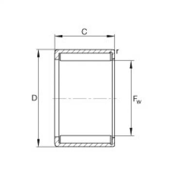 FAG Germany Drawn cup needle roller bearings with open ends - HN2520