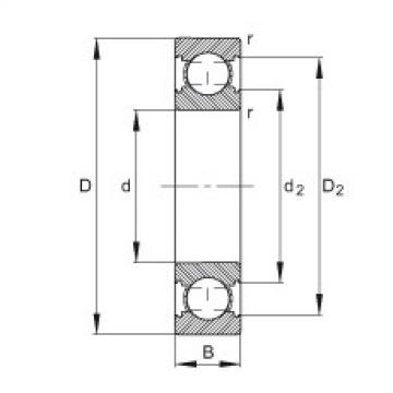 FAG Germany Deep groove ball bearings - 6203-C