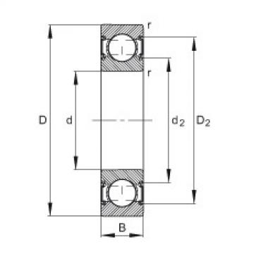 FAG Germany Deep groove ball bearings - 6002-C-2HRS