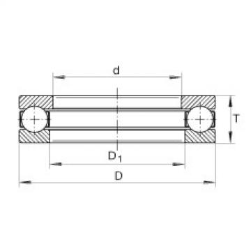 FAG Germany Axial deep groove ball bearings - 1025