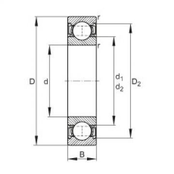 FAG Germany Deep groove ball bearings - 6011-2RSR