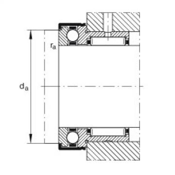 FAG Germany Needle roller/axial ball bearings - NKX10-Z-TV-XL