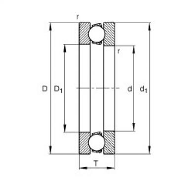 FAG Germany Axial deep groove ball bearings - 511/560-MP