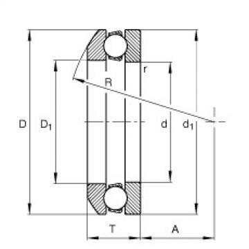 FAG Germany Axial deep groove ball bearings - 53202 + U202