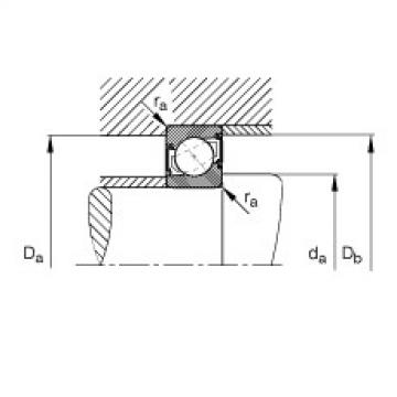 FAG Germany Angular contact ball bearings - 7004-B-XL-2RS-TVP