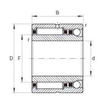 FAG Germany Needle roller/angular contact ball bearings - NKIA59/22-XL