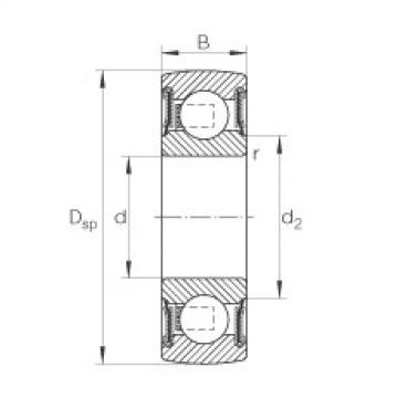 FAG Germany Self-aligning deep groove ball bearings - 206-XL-NPP-B