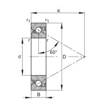 FAG Germany Axial angular contact ball bearings - 7603020-2RS-TVP